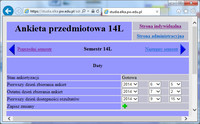 Ankietyzacja zajęć 14L