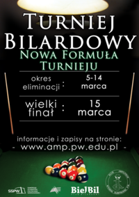 plakat na turniej bilardowy