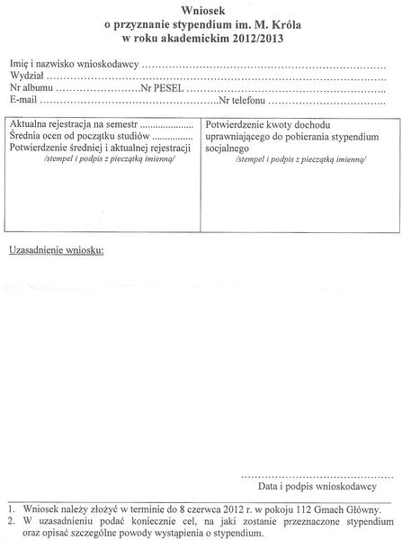 wniosek KRÓLa